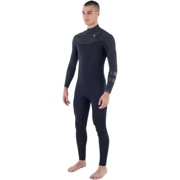 2025 Hurley Männer Plus 5/3mm Brustreißverschluss Neoprenanzug MFS0012504 - Black